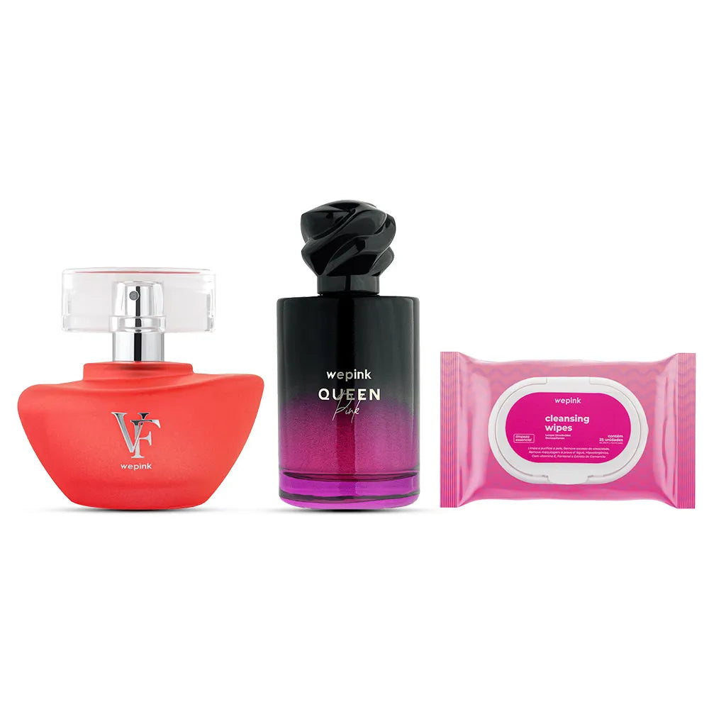 Kit VF Seduce + Queen Pink + Cleansing Wipes - Wepink